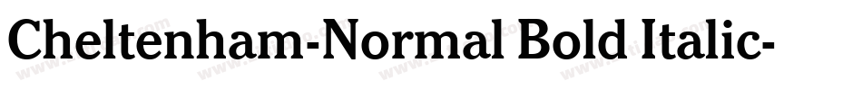 Cheltenham-Normal Bold Italic字体转换